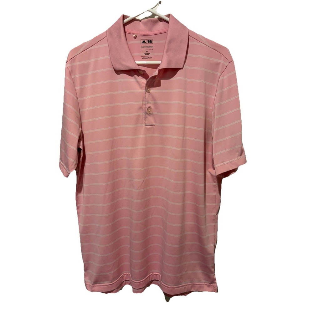 St. Andrews Country Club Florida Adidas‎ Golf Shirt Mens M Pink Excellent Cond